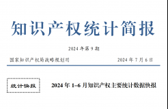 2024年1-6月專利、商標(biāo)、地理標(biāo)志等知識(shí)產(chǎn)權(quán)主要統(tǒng)計(jì)數(shù)據(jù) | 附數(shù)據(jù)詳情