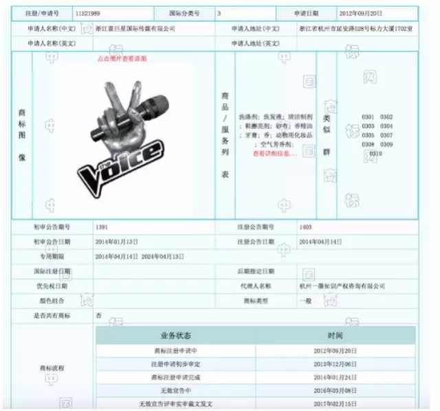 浙江衛(wèi)視提訴訟 稱"好聲音"注冊商標(biāo)仍合法有效