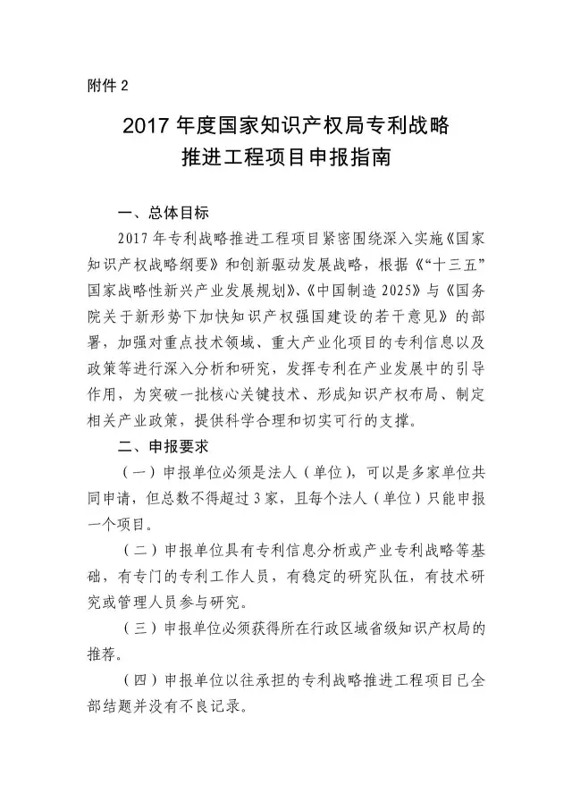 【2017年度】軟科學(xué)研究項目和專利戰(zhàn)略推進工程項目申報通知