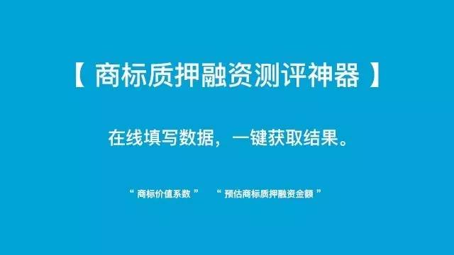 小小「商標(biāo)質(zhì)押融資測評(píng)神器」 再掀「企業(yè)商標(biāo)質(zhì)押融資」新浪潮！