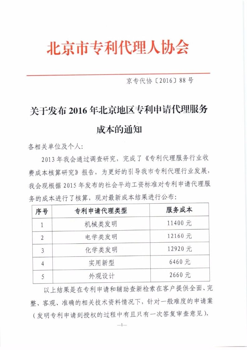 「山東、北京、江蘇」三省市專利服務(wù)成本價(jià)收費(fèi)標(biāo)準(zhǔn)（公告）！