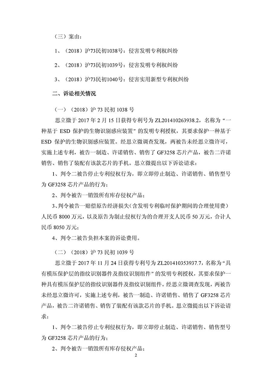 索賠2.4億元！思立微起訴匯頂科技、魅之族侵犯三項發(fā)明專利權(quán)