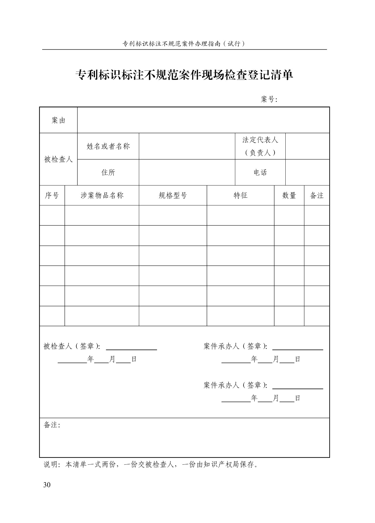 《專利標(biāo)識標(biāo)注不規(guī)范案件辦理指南（試行）》全文