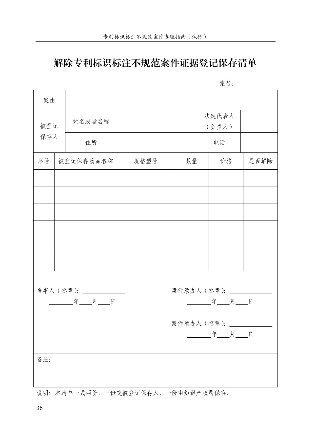 《專利標(biāo)識標(biāo)注不規(guī)范案件辦理指南（試行）》全文