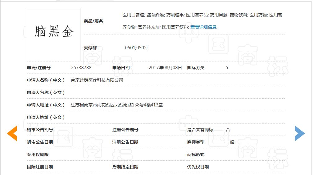 「腦黑金」商標復審被駁回的理由