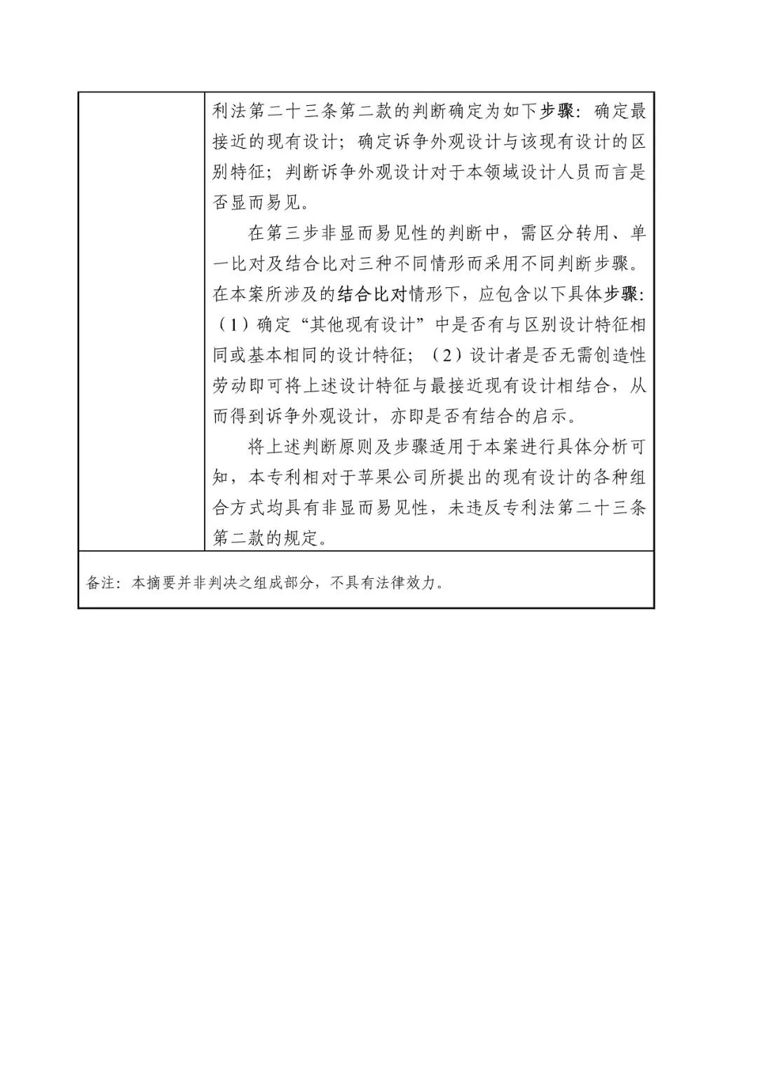 蘋(píng)果訴佰利專(zhuān)利無(wú)效案（判決書(shū)全文）