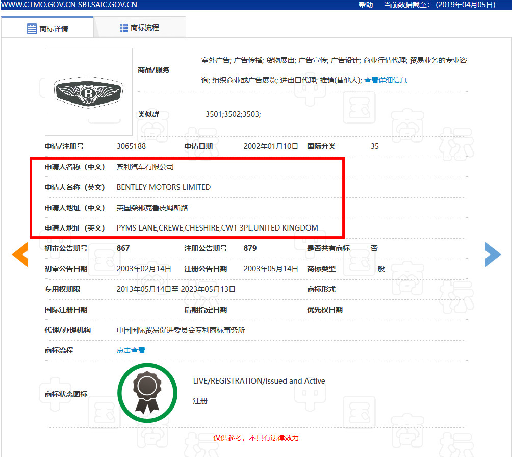 賓利汽車申請300余件賓利商標(biāo)，被認(rèn)定為非正常申請！什么情況？