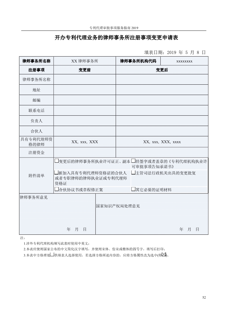 2019最新專利代理審批事項(xiàng)服務(wù)指南公布?。?.31起實(shí)施）