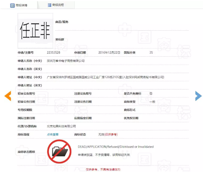 “任正非”、“孟晚舟”姓名被搶注為商標？