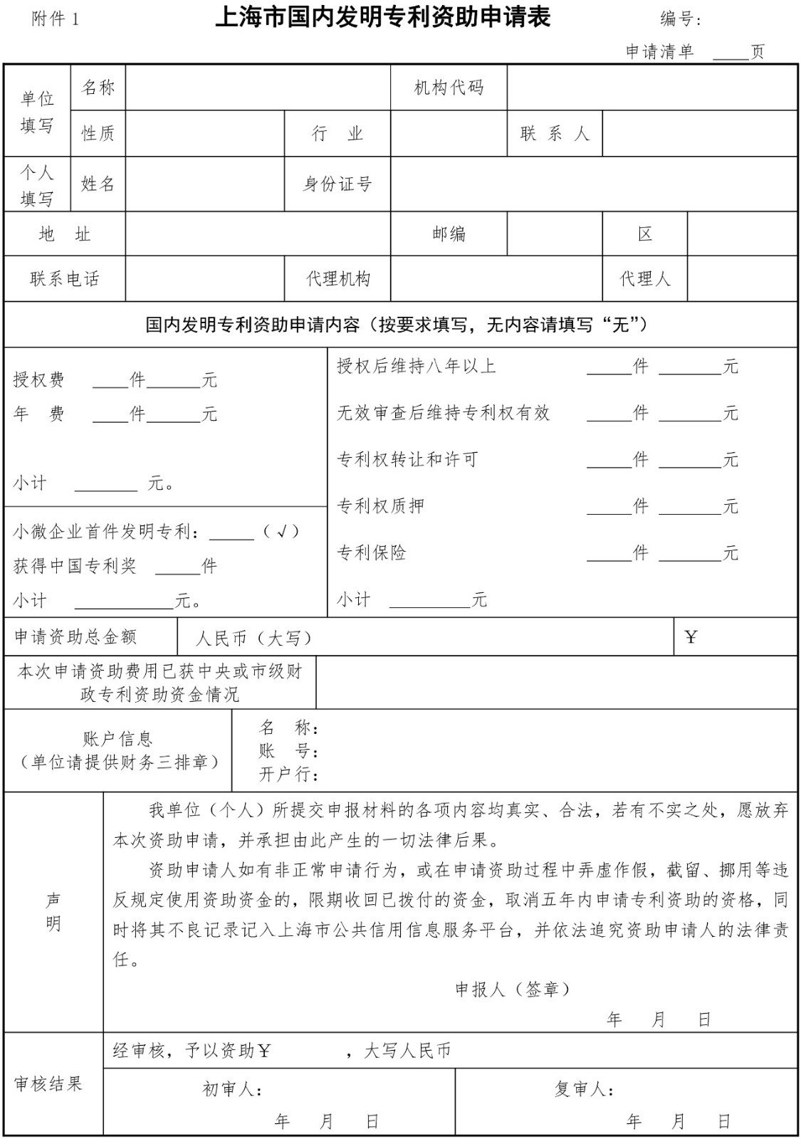 2019.7.1日起施行新《上海市專利一般資助申請指南》（全文）