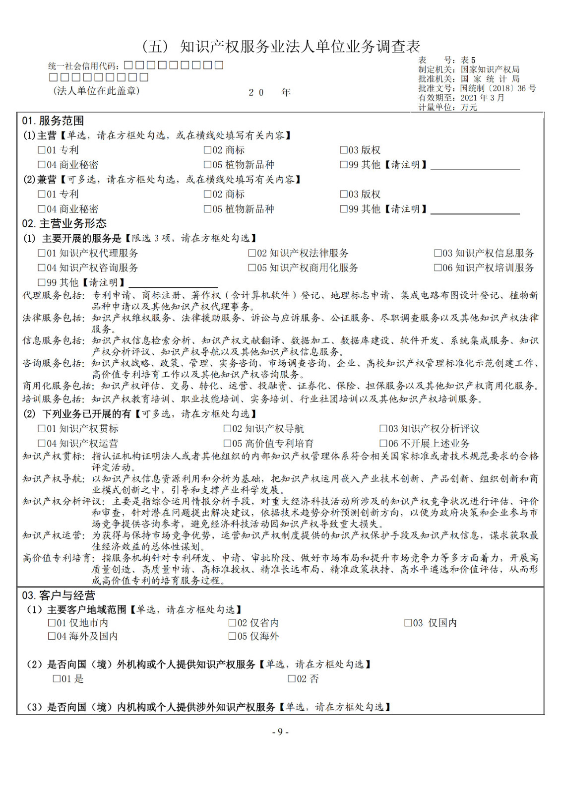 2019年知識(shí)產(chǎn)權(quán)服務(wù)業(yè)統(tǒng)計(jì)調(diào)查工作開始！