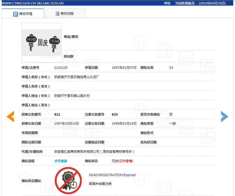 56件關于“國慶”字樣的商標申請記錄，它們最后都怎樣了？