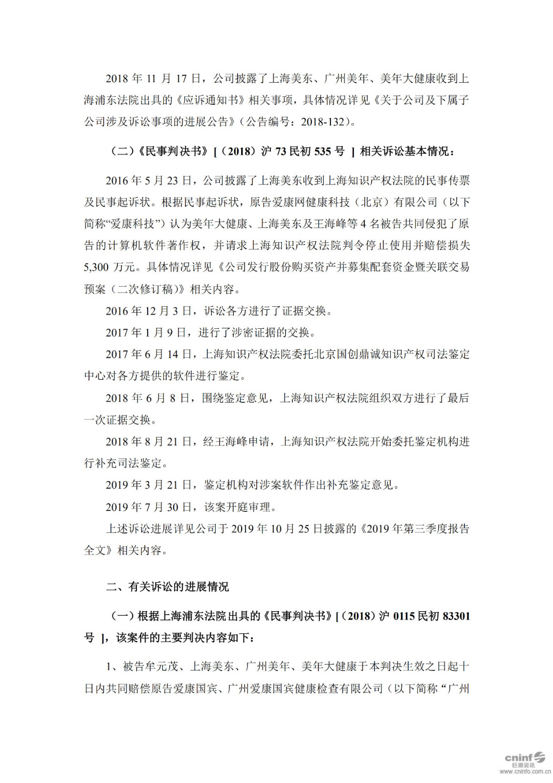 美年健康與愛康國賓商業(yè)秘密、計(jì)算機(jī)軟件著作權(quán)案一審宣判