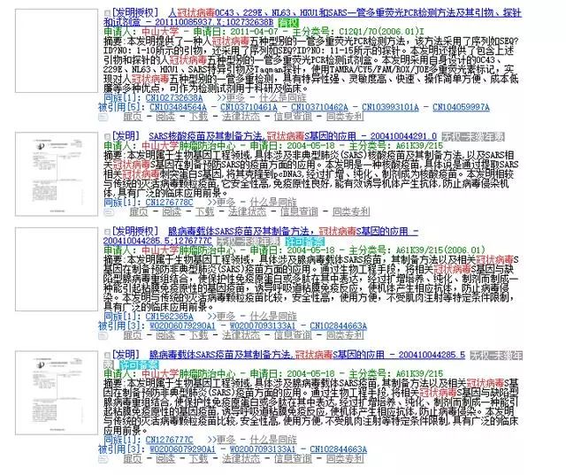 復(fù)旦大學(xué)、廈門大學(xué)、浙江大學(xué)、中山大學(xué)關(guān)于冠狀病毒專利情況