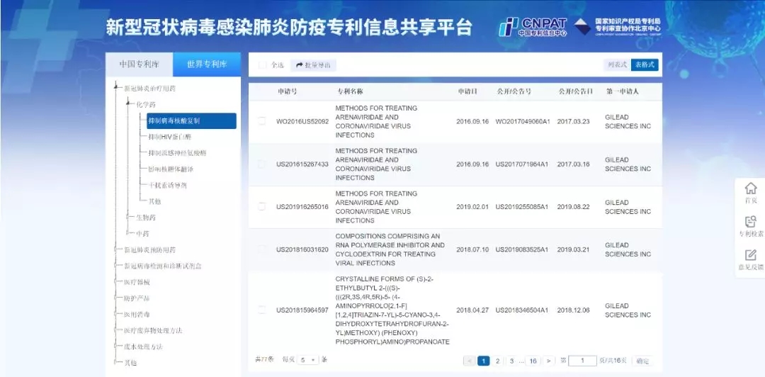 剛剛！新型冠狀病毒感染肺炎防疫專利信息共享平臺正式上線