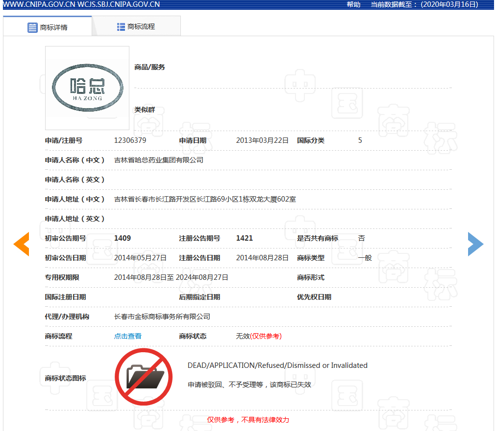 “哈藥” VS “哈總” 商標侵權(quán)案