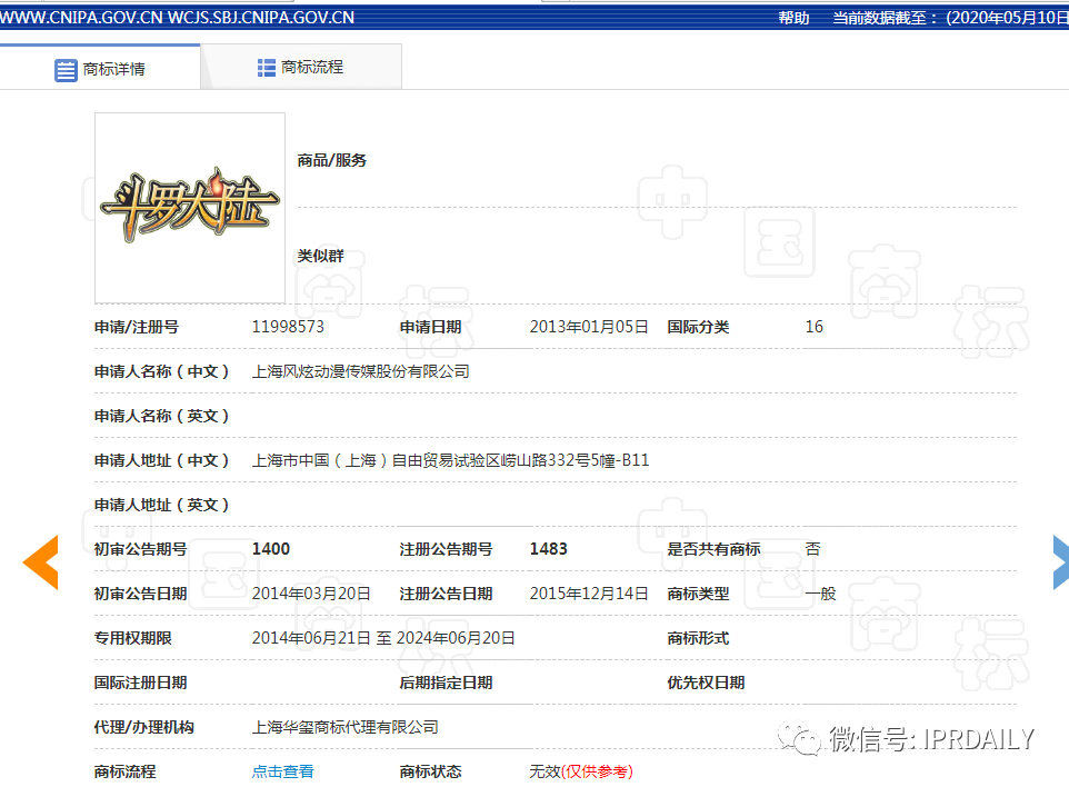 起點/閱文的商標VS唐家三少的案子，作品名稱商標權歸屬誰？