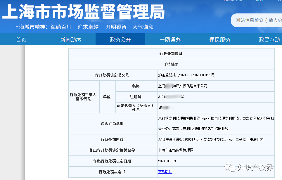 因擅自開展專利代理業(yè)務(wù)，這兩家機(jī)構(gòu)被罰！