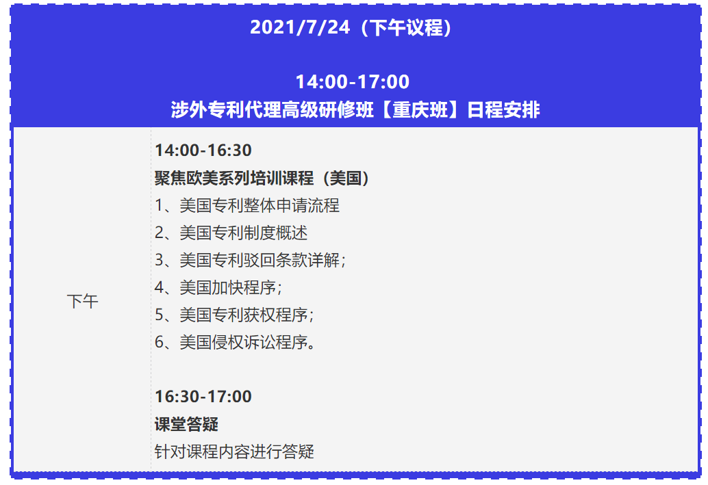 證書公布！2021年「涉外專利代理高級(jí)研修班【重慶站】」來啦！