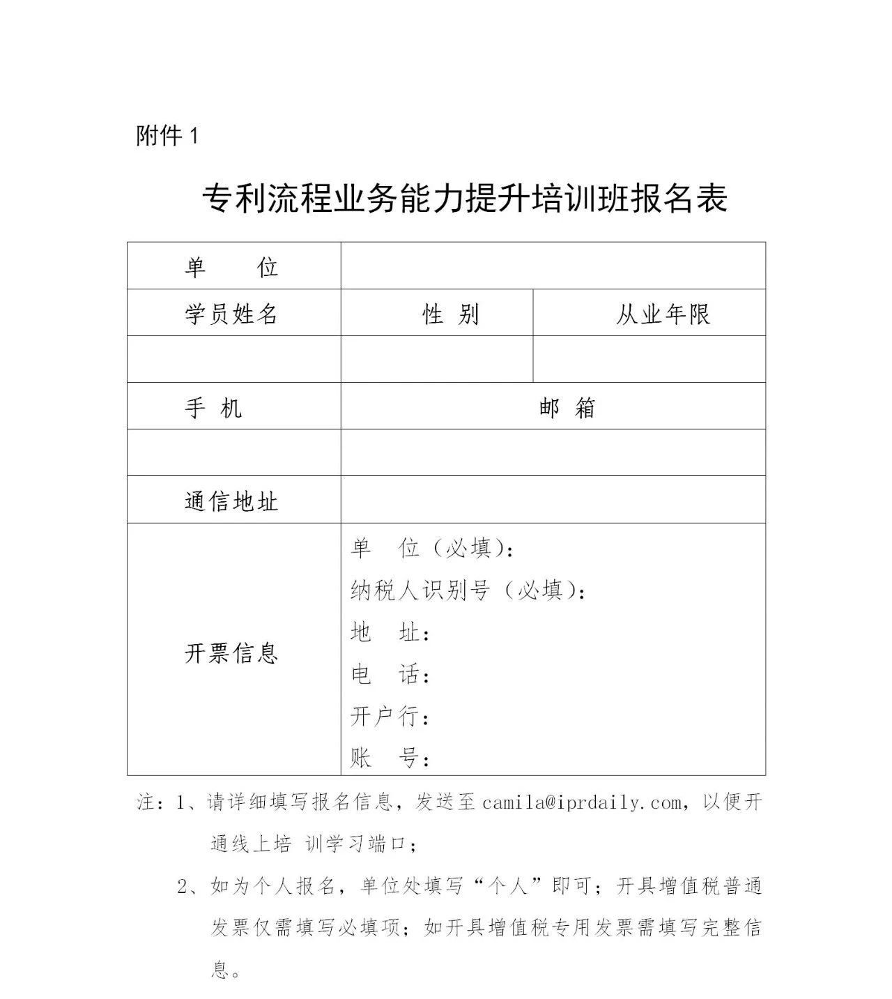 報名！「專利流程業(yè)務(wù)能力提升培訓(xùn)班」開班啦！