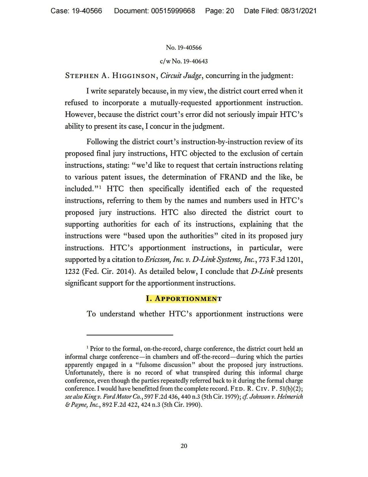 美國第五巡回上訴法院二審判決認(rèn)定愛立信符合FRAND承諾