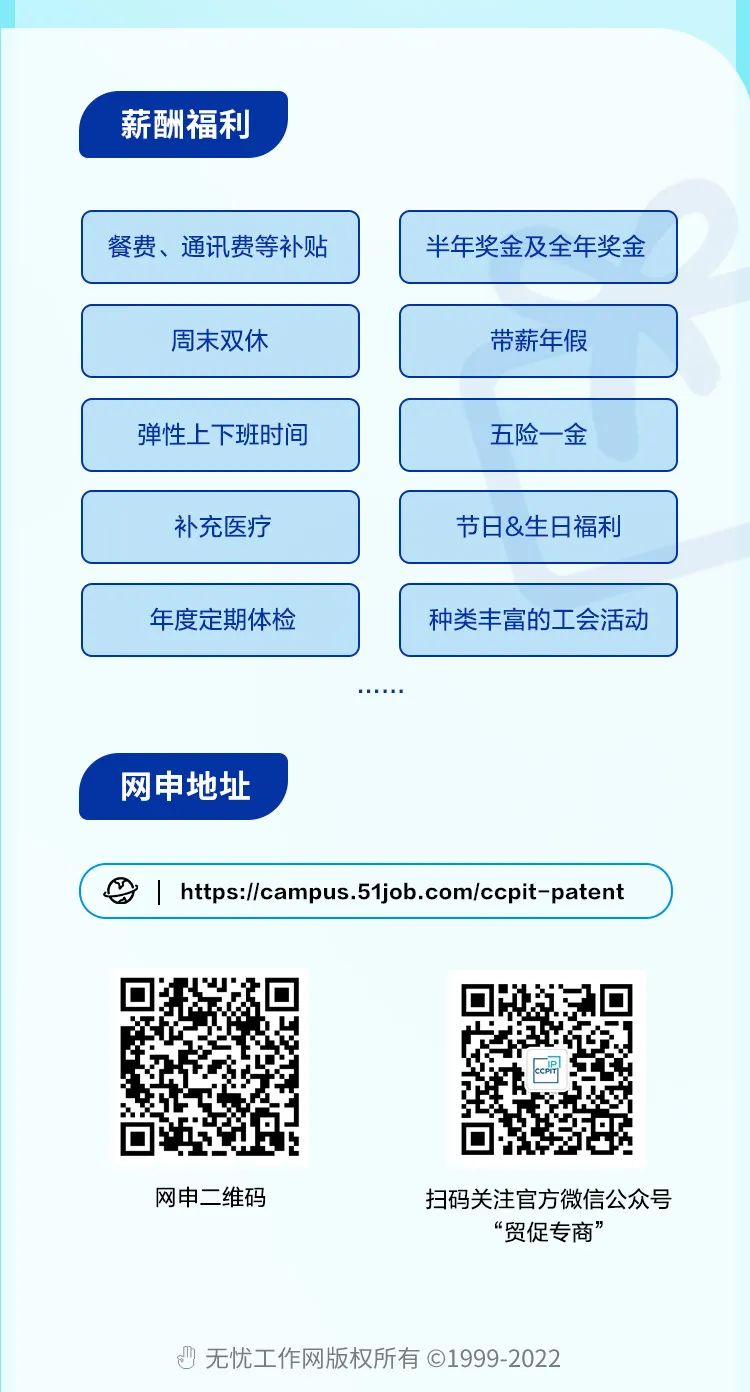 聘！中國貿(mào)促會專利商標(biāo)事務(wù)所招聘「專利代理師助理＋商標(biāo)代理人助理＋流程管理員」