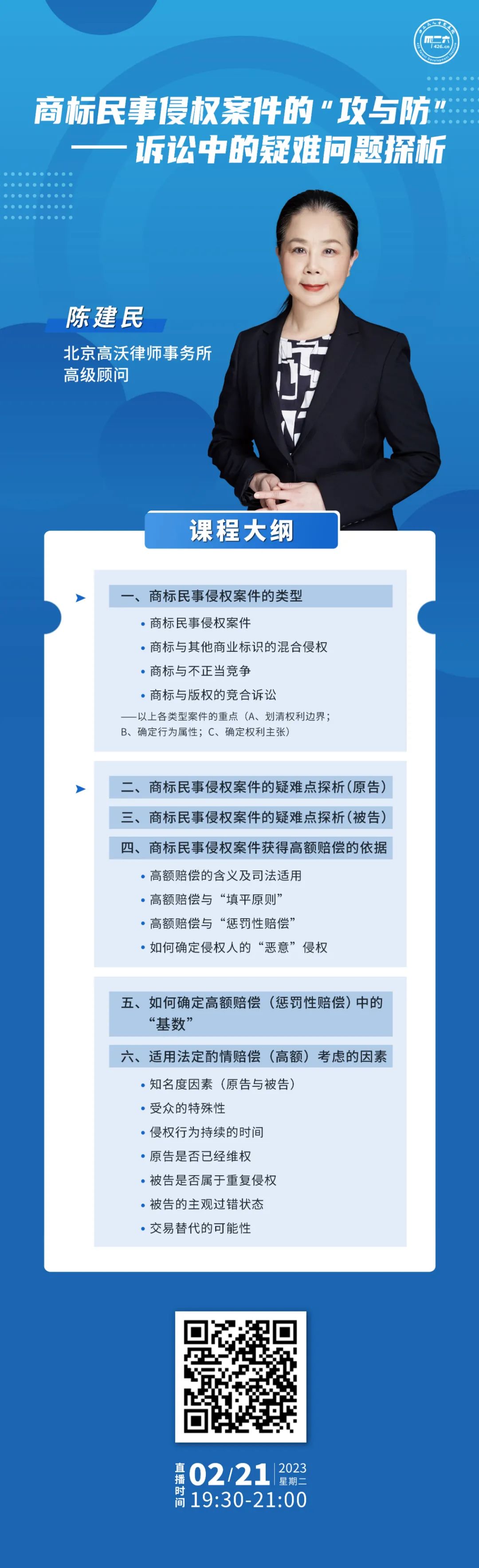 今晚19:30直播！商標(biāo)民事侵權(quán)案件的“攻與防”——訴訟中的疑難問題探析