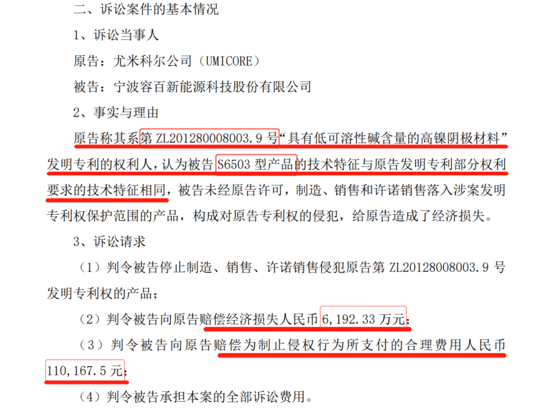 對手已落荒而逃？容百科技和尤米科爾2.5億專利糾紛塵埃落定