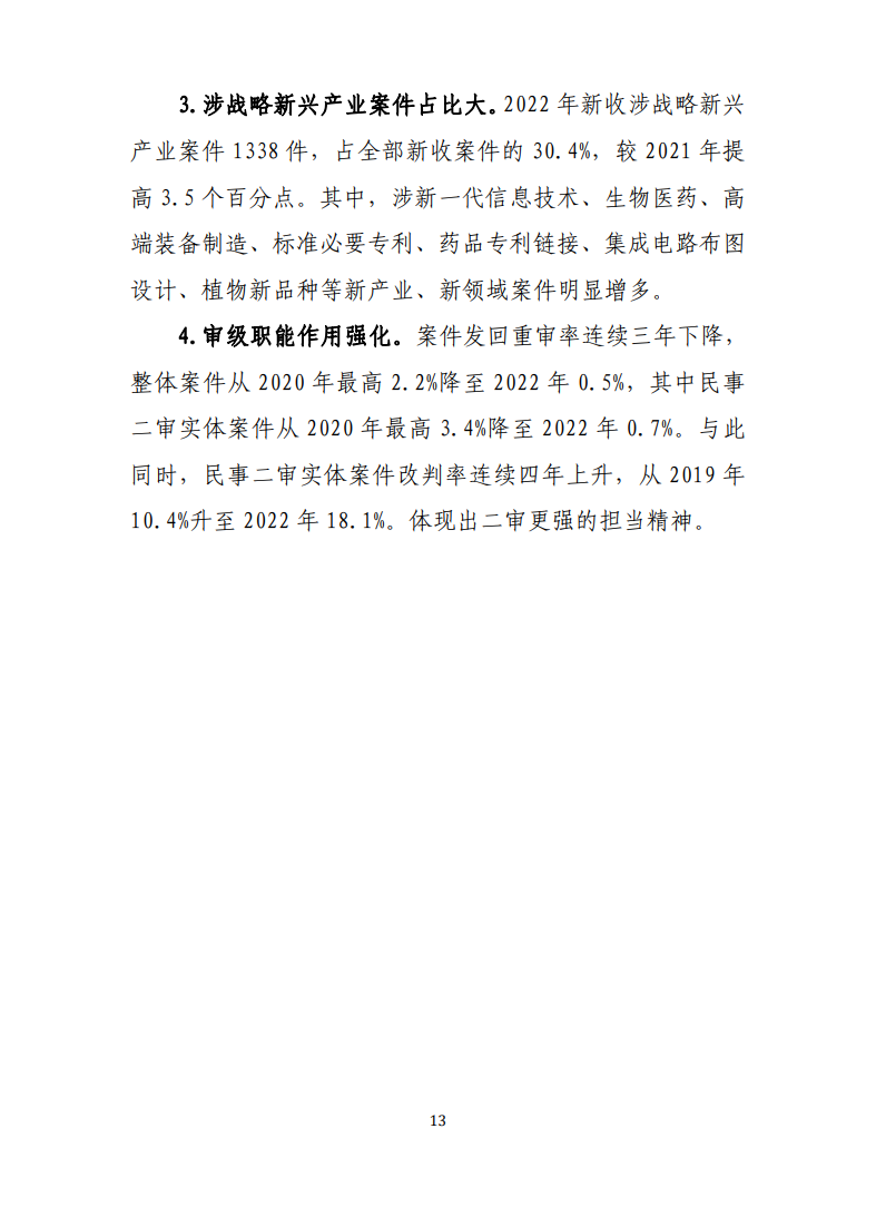最高人民法院知識產(chǎn)權法庭年度報告（2022）