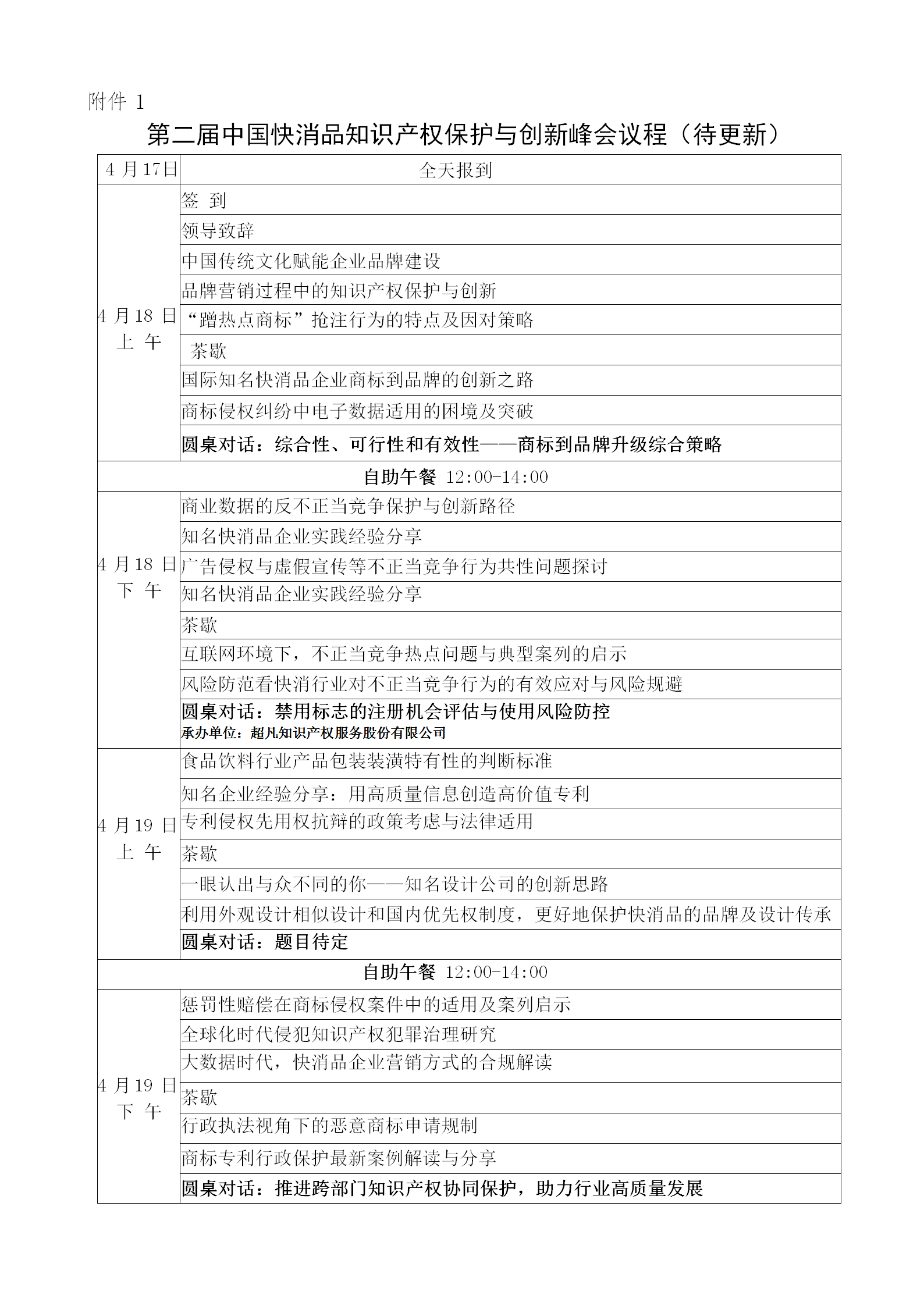 第二屆中國快消品知識產權保護與創(chuàng)新峰會將于2024年4月18-19日在北京舉辦！