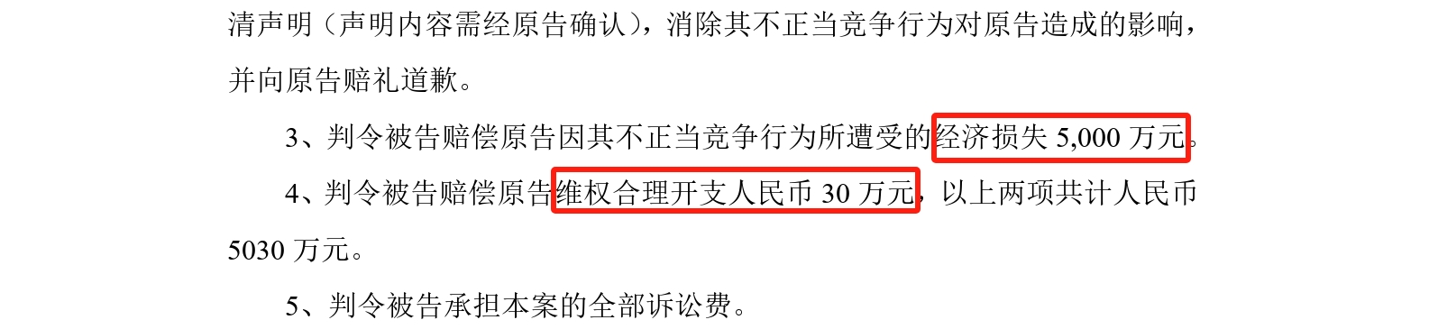 涉案5030萬！這起不正當(dāng)競爭糾紛索賠加碼