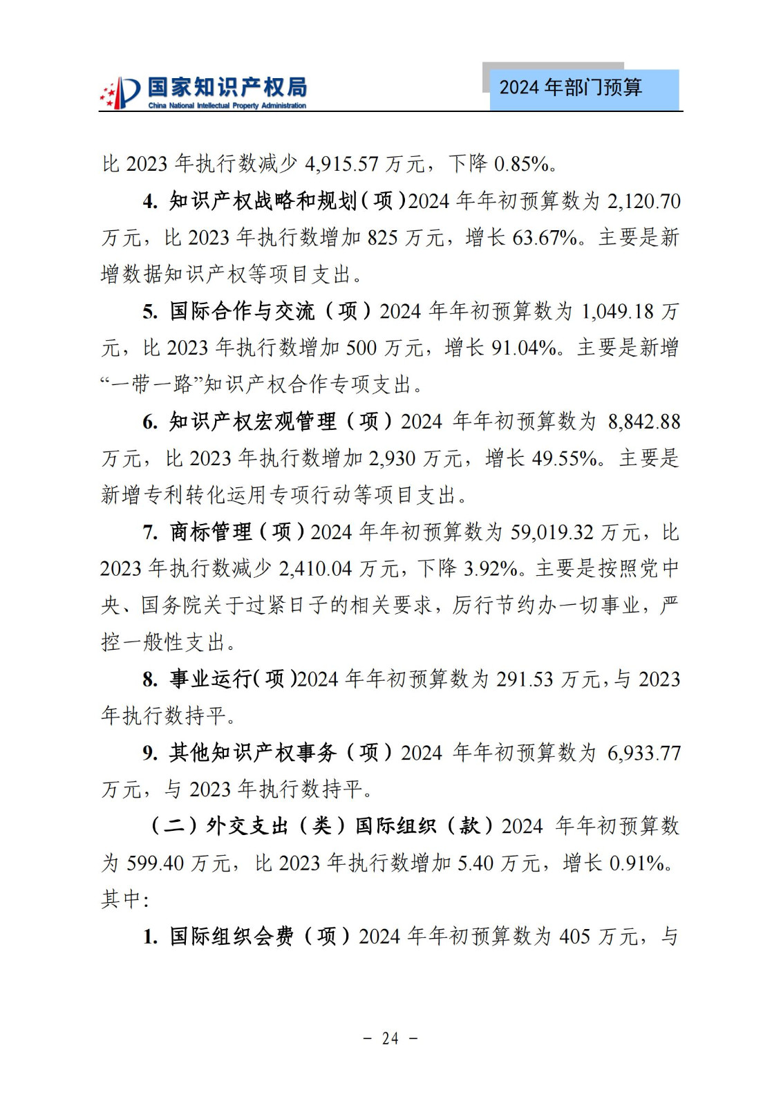 國知局：2024年專利審查費(fèi)預(yù)算50.6億元，績效指標(biāo)發(fā)明與實(shí)用新型新申請分類出案總量≥479萬件