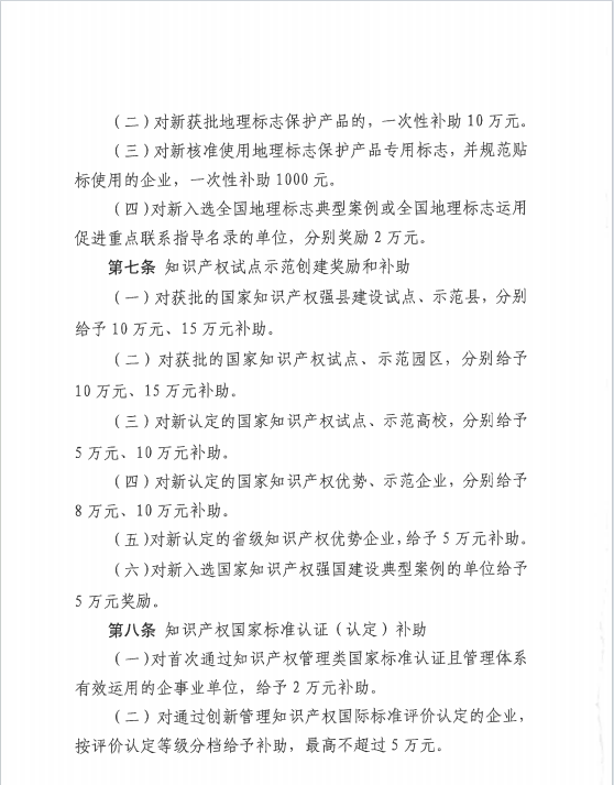 中國專利金獎獎勵30萬元！《隴南市知識產(chǎn)權(quán)保護獎勵補助辦法》來啦