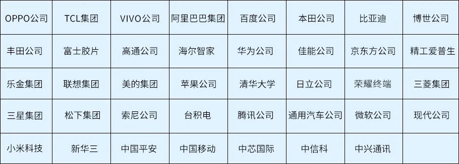 2024年度中國有效發(fā)明專利權(quán)利人排行榜（TOP100）