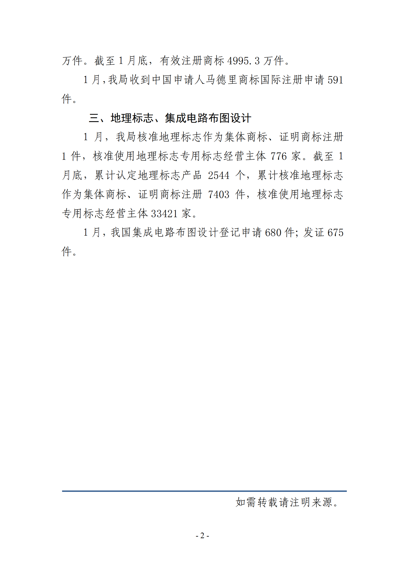 2025年1月專利、商標(biāo)、地理標(biāo)志等知識(shí)產(chǎn)權(quán)主要統(tǒng)計(jì)數(shù)據(jù) | 附數(shù)據(jù)詳情