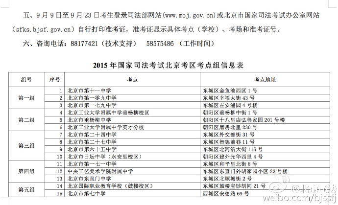 關(guān)于2016年北京市國(guó)家司法考試網(wǎng)上選擇考點(diǎn)組的通知