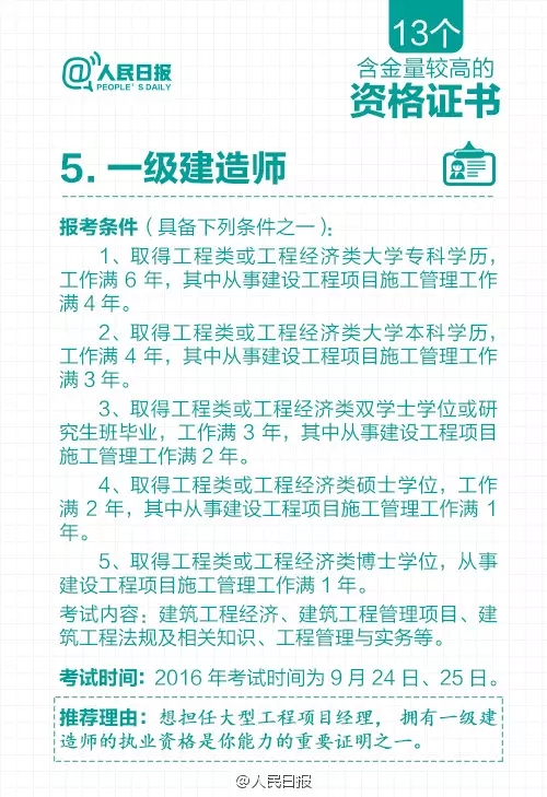 多項(xiàng)資格證取消后，剩下的這13個(gè)最值錢！