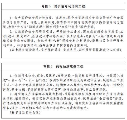 《山西省“十四五”知識產(chǎn)權(quán)保護(hù)和運(yùn)用規(guī)劃》全文發(fā)布！  ?