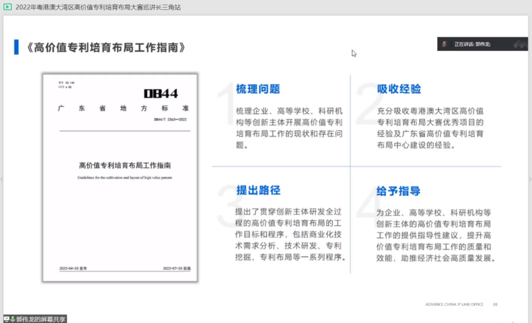 灣高賽走進(jìn)長三角，跨域聯(lián)動共助專利高質(zhì)量發(fā)展——2022年灣高賽長三角站線上巡講圓滿舉辦！