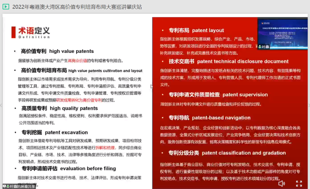 2022年粵港澳大灣區(qū)高價(jià)值專利培育布局大賽肇慶站、梅州站、陽江站圓滿舉辦！